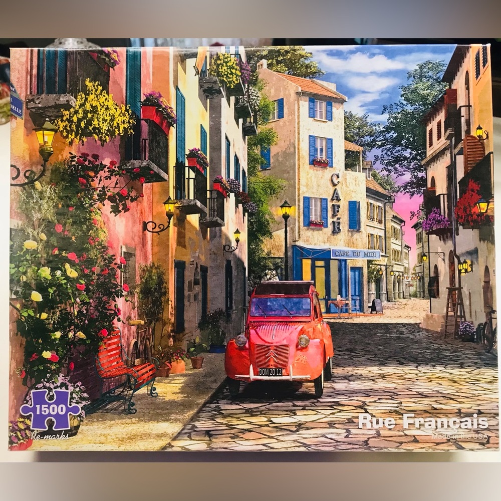 1500 Piece Puzzle of A Beautiful Street in France. Re-marks Rue Francais